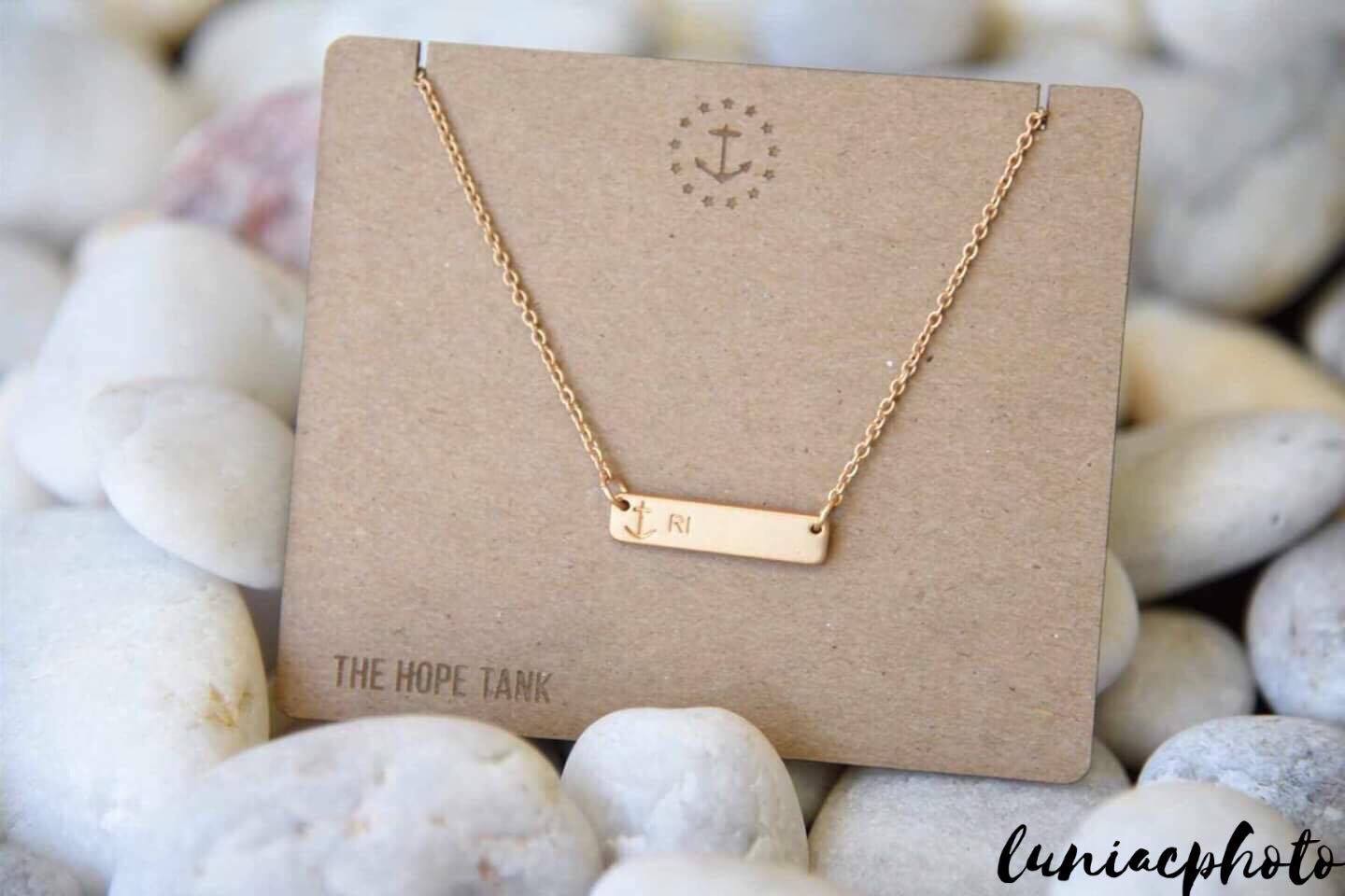 Necklace Cards - engraved logo and custom shape