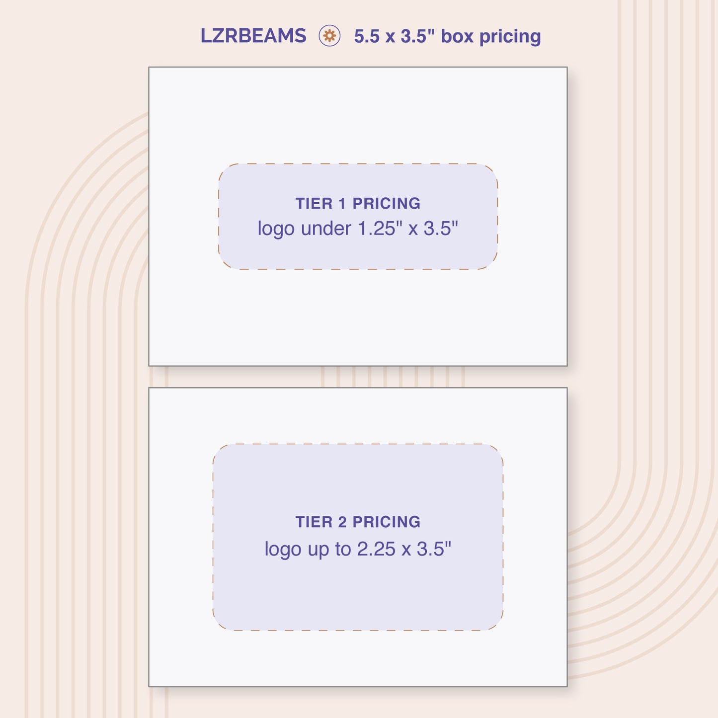 Kraft 5.25" x 3.75" x .75" Custom Branded Lasercut Boxes