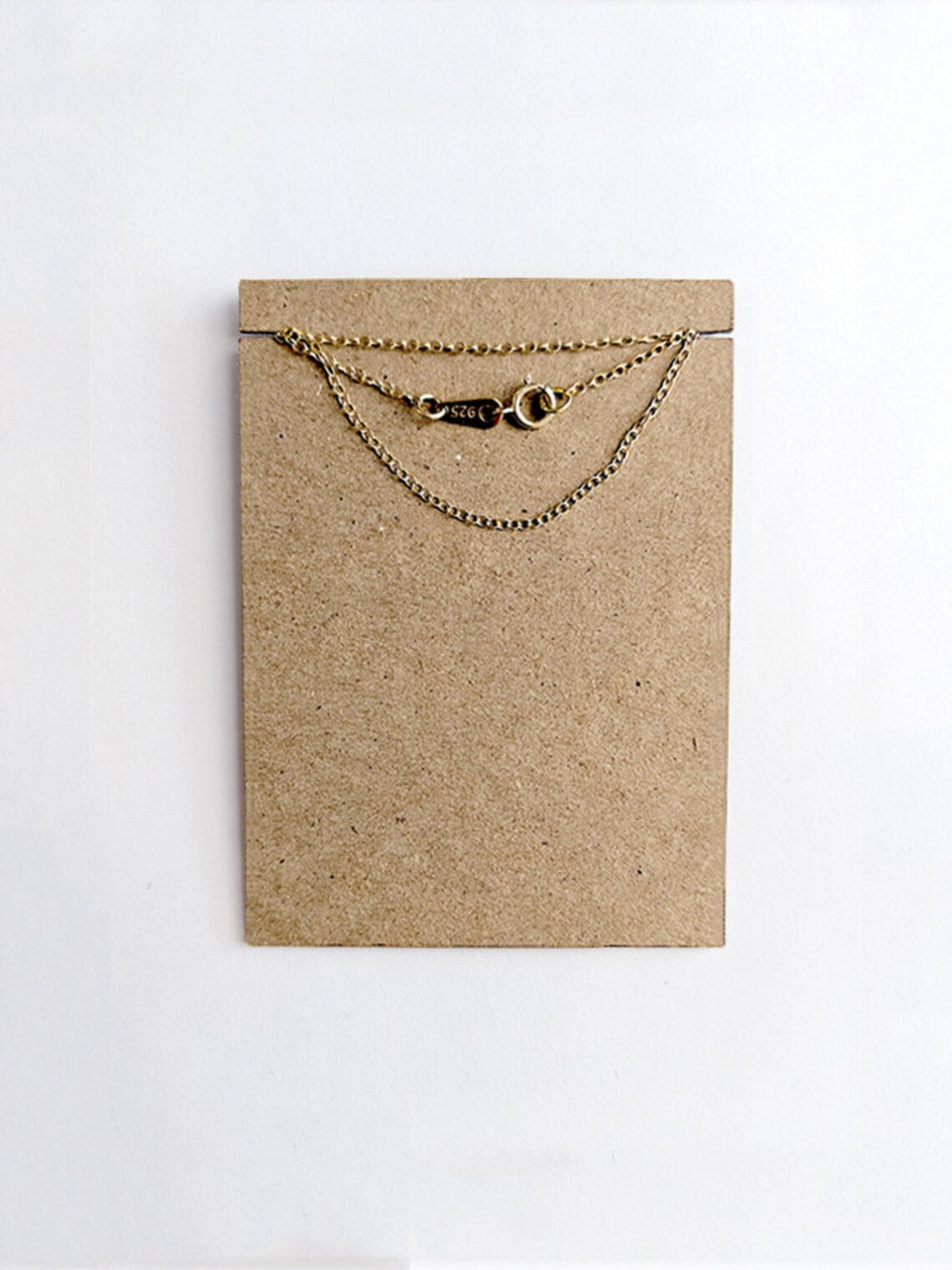 Necklace Cards - engraved logo and custom shape