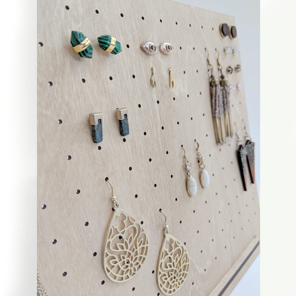 Minimalist Pegboard Style Earring Display 11" x 14"