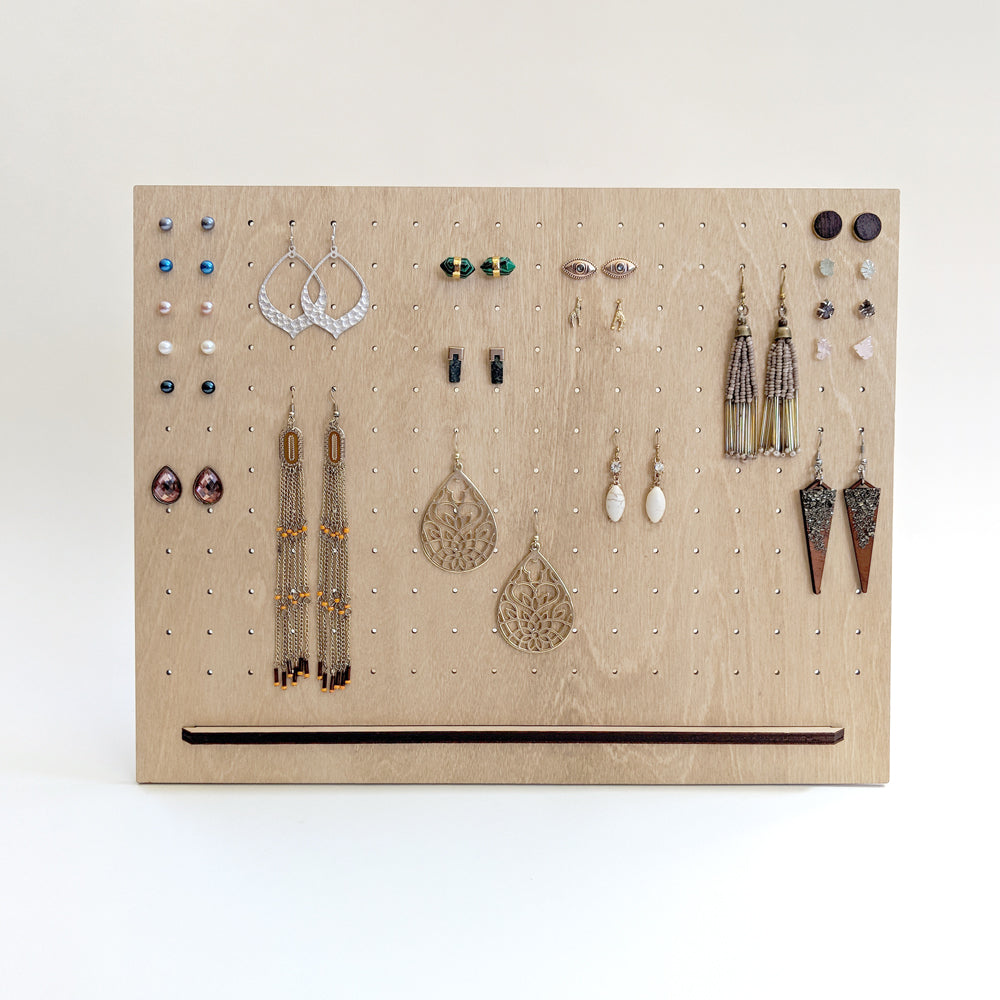 Minimalist Pegboard Style Earring Display 11" x 14"
