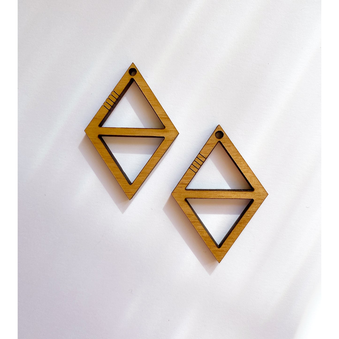 Double Diamond - Macrame Earring Blank