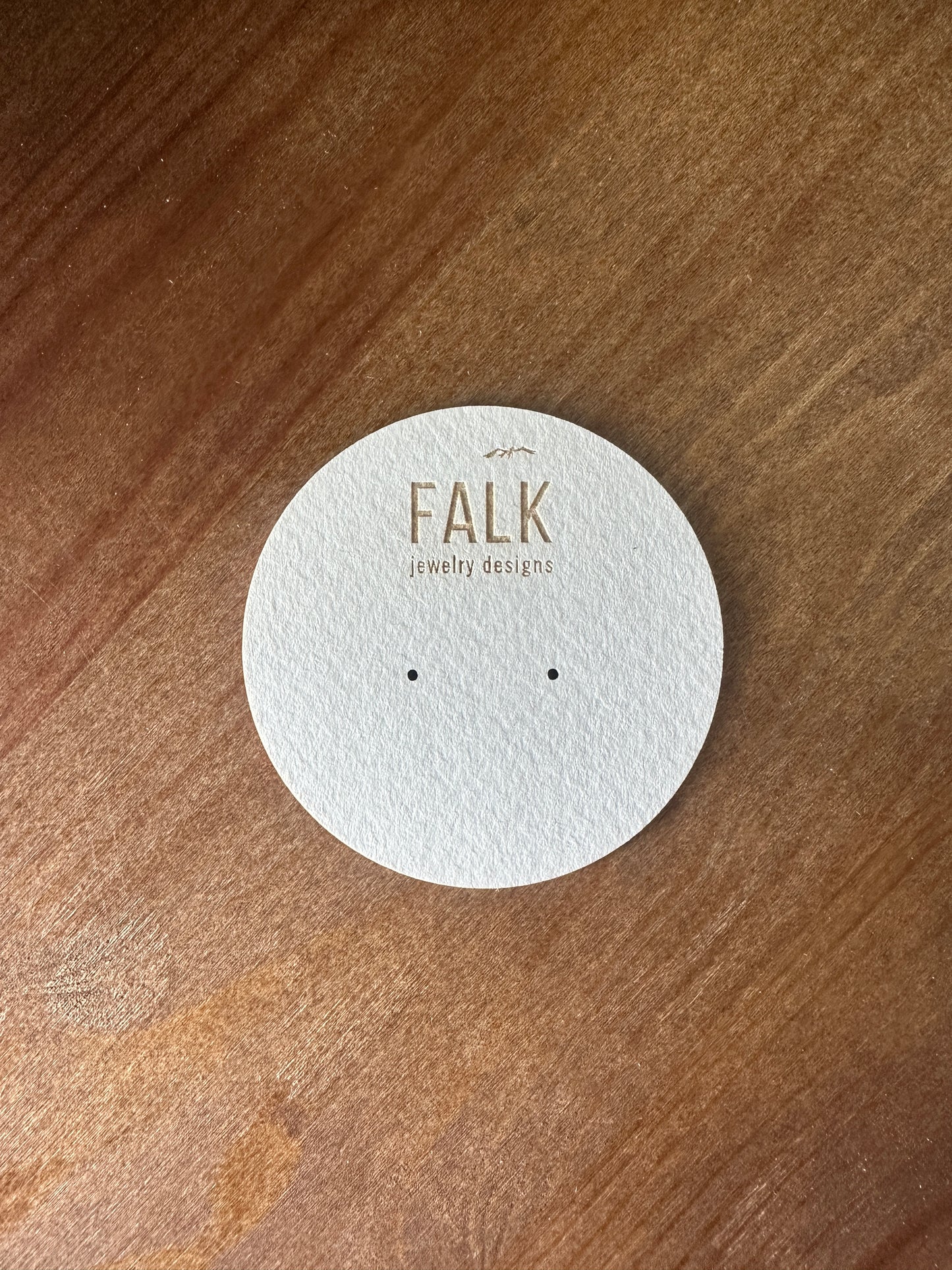 Earring Cards *SEASONAL colors  - engraved logo and custom shape