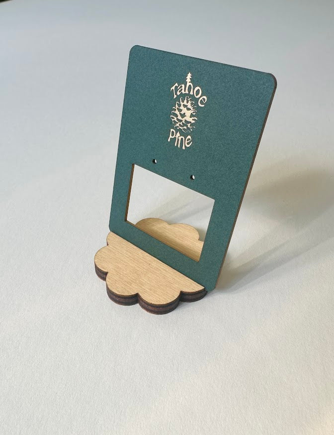 Earring Cards *SEASONAL colors  - engraved logo and custom shape