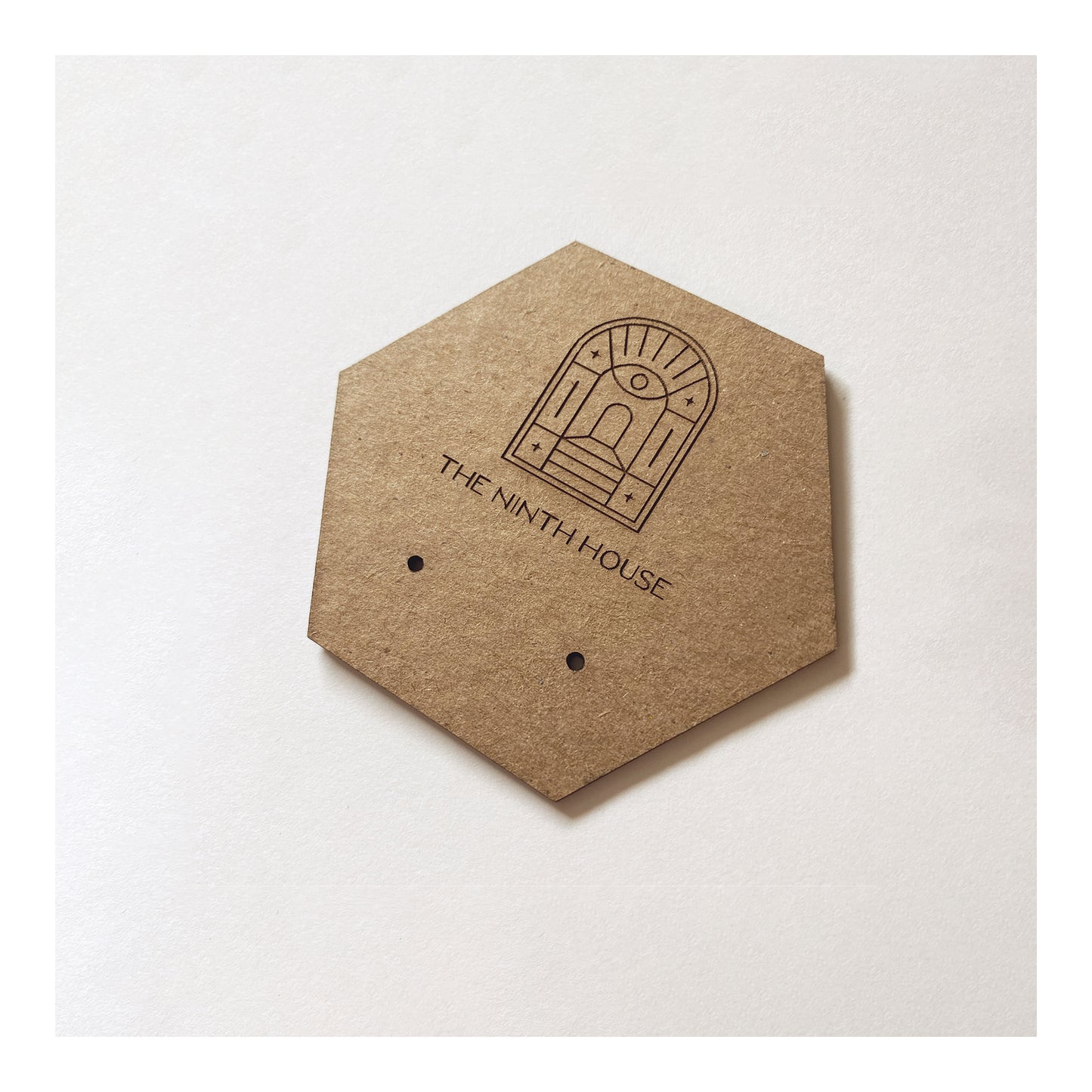 Earring Cards - engraved logo and custom shape