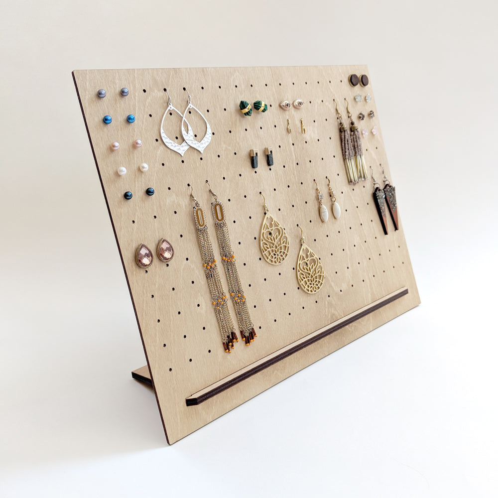 Minimalist Pegboard Style Earring Display 11" x 14"